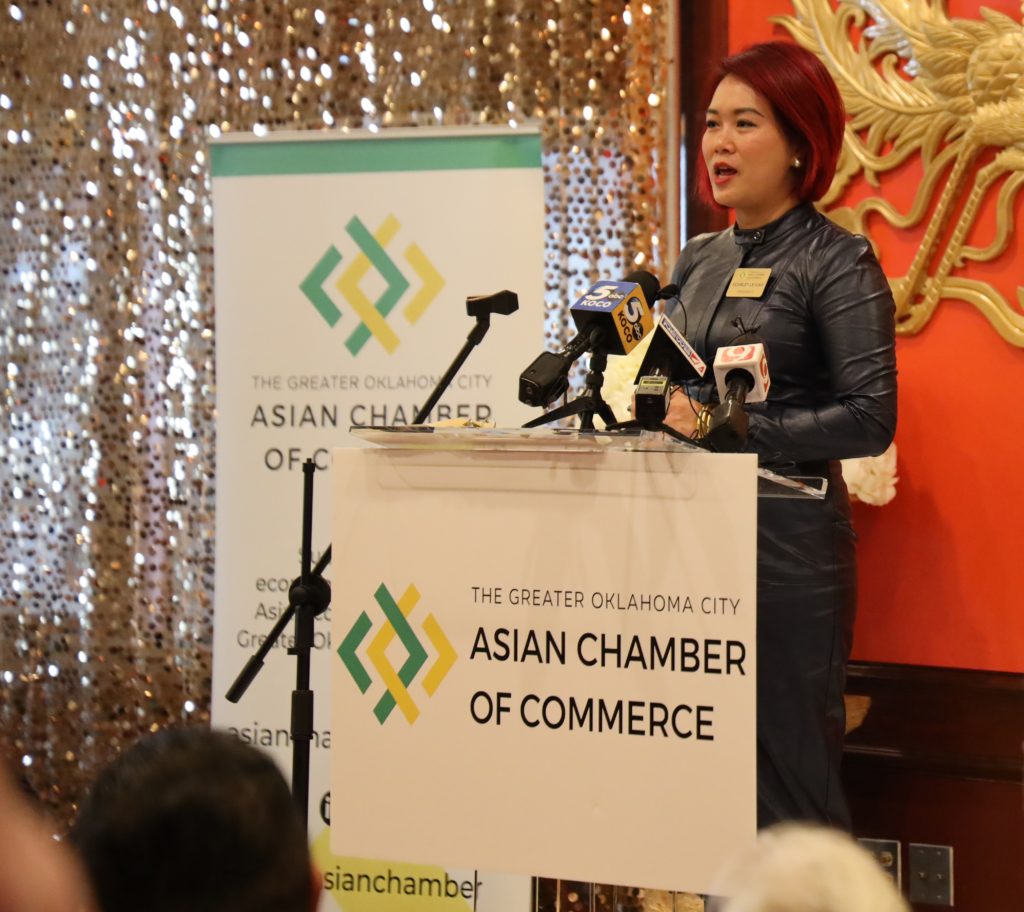 Scarlet Le-Cao, business owner/leader and Greater Oklahoma City Asian Chamber of Commerce President