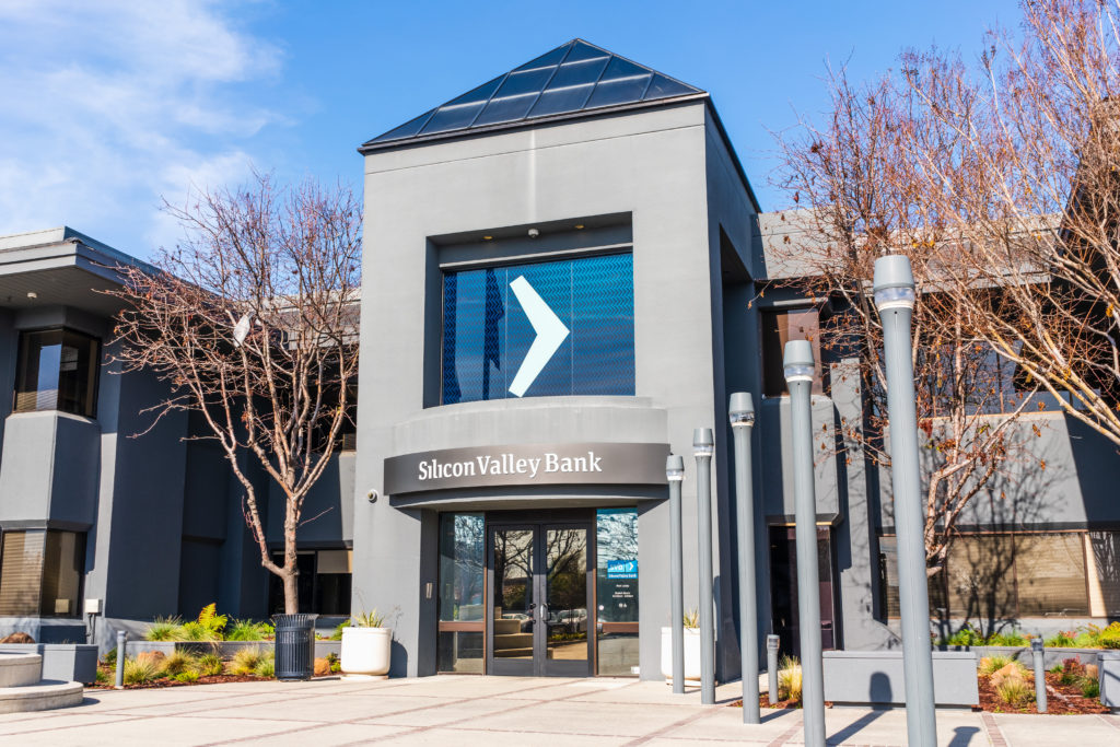 Silicon Valley Bank headquarters and branch; Silicon Valley Bank, a subsidiary of SVB Financial Group, is a U.S.-based high-tech commercial bank