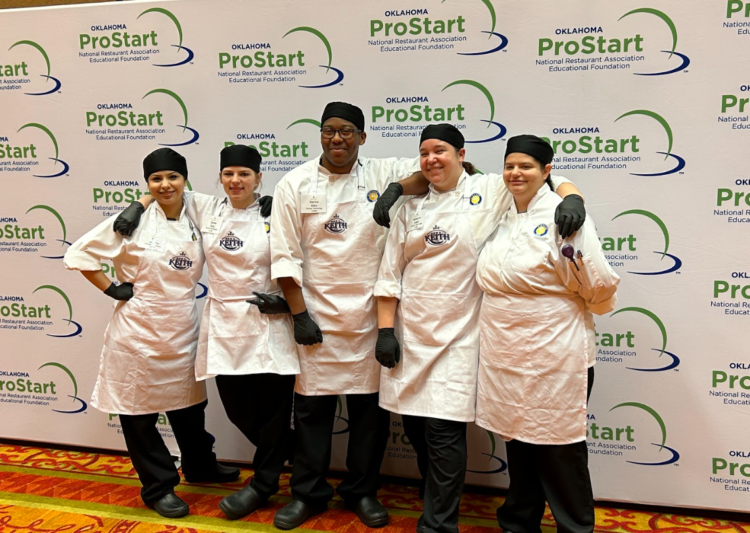 Pioneer Technology Center Culinary Art teams. Photo Oklahoma Restaurant Association