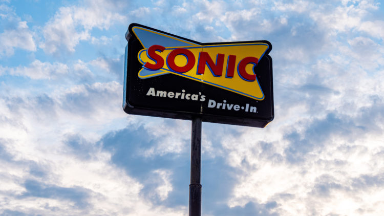 Sonic Fast Food drive in restaurant - FRANKFORT, KENTUCKY - JUNE 18, 2019