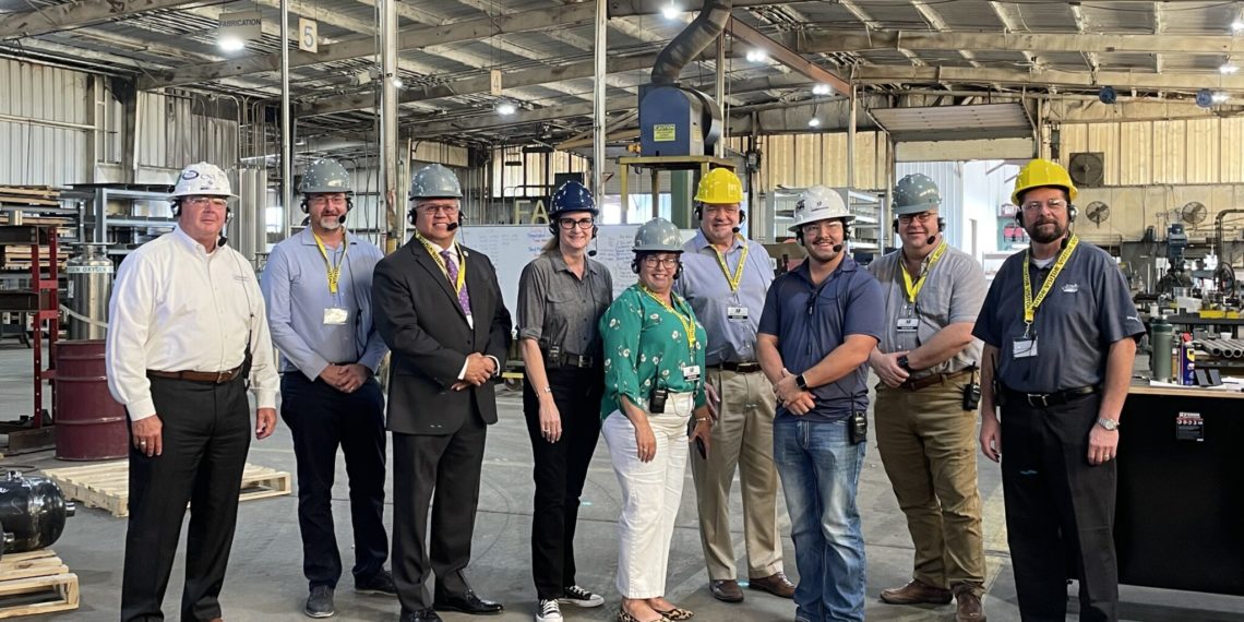 Oklahoma Department of Commerce officials toured companies in South Central Oklahoma.