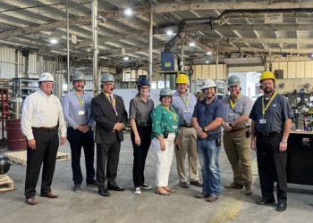 Oklahoma Department of Commerce officials toured companies in South Central Oklahoma.