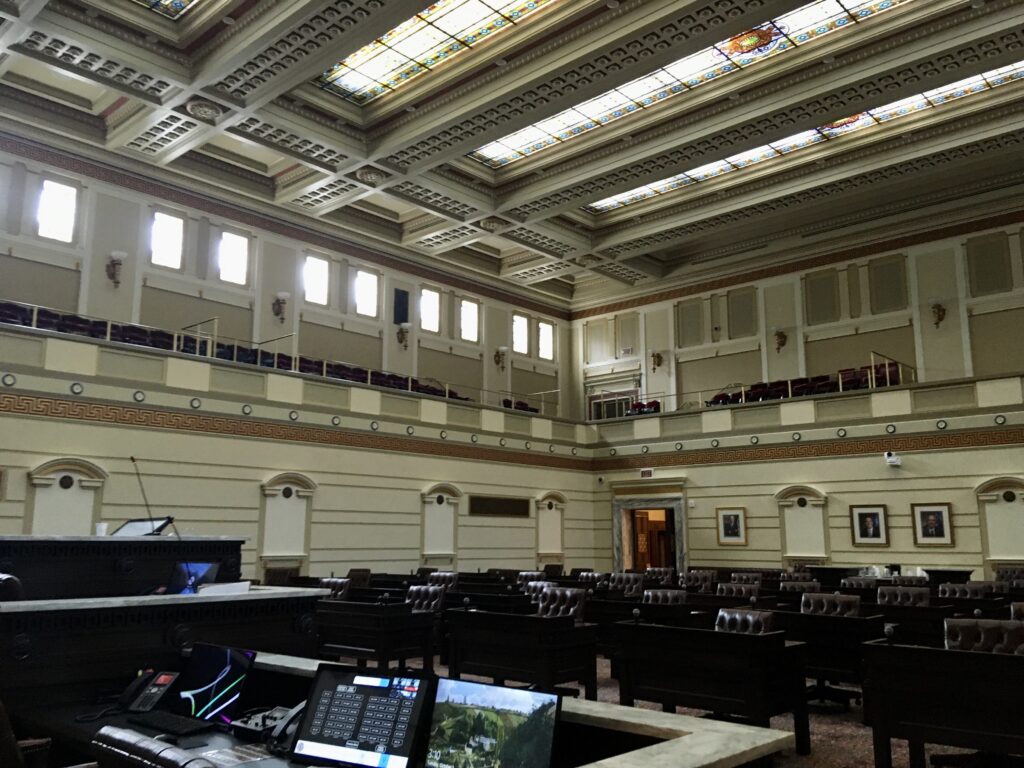 The Oklahoma Senate chamber after the special session was adjourned sine die.