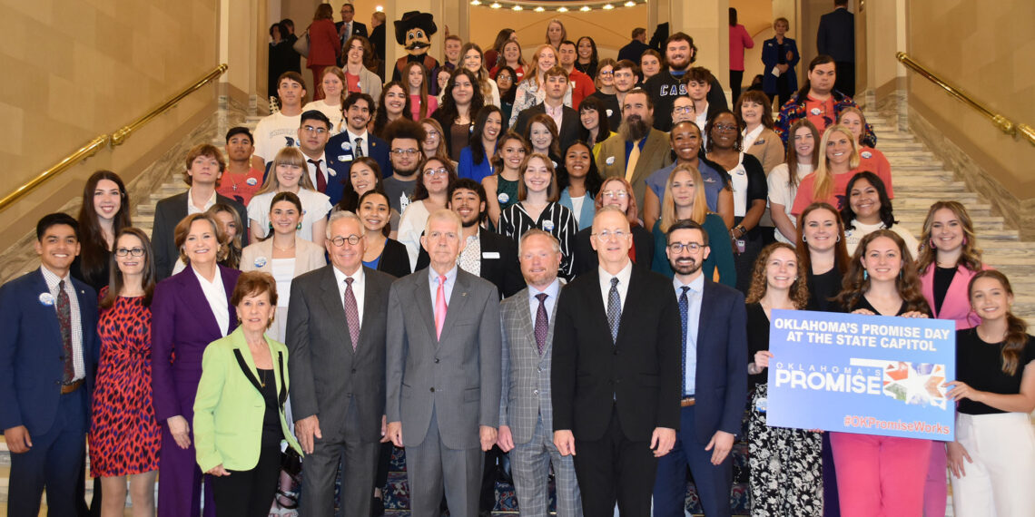 Students and personnel from Oklahoma’s public colleges and universities celebrated Oklahoma’s Promise Day at the State Capitol April 11, 2024.