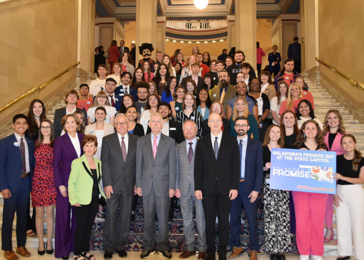 Students and personnel from Oklahoma’s public colleges and universities celebrated Oklahoma’s Promise Day at the State Capitol April 11, 2024.