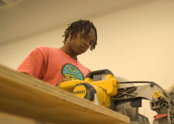 A Union High School student investing in his future by gaining construction skills thanks to a training program provided through the school district.