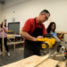 Union High School students receiving hands-on construction training.