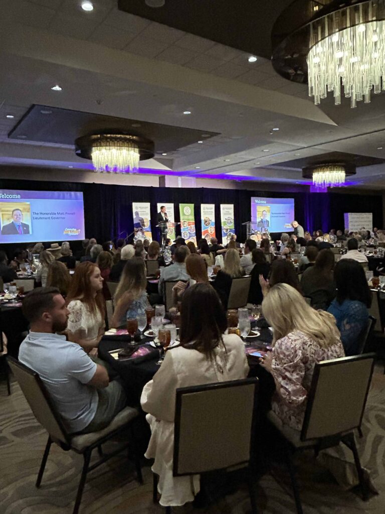 Lt. Gov. Matt Pinnell speaking during the 34th annual Main Street Awards Banquet. Photo from Oklahoma Main Street Center