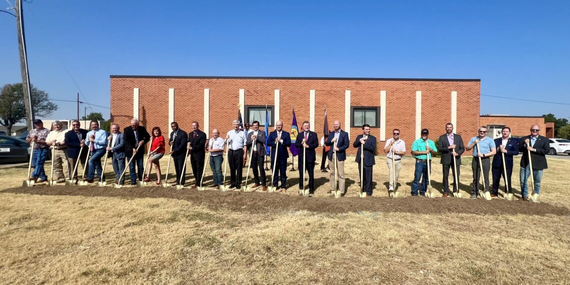 The groundbreaking of Memorial Health of Tillman County Critical Access Hospital. Photo from Oklahoma Department of Commerce