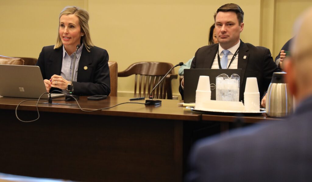 Senator Kristen Thompson and House Speaker Kyle Hilbert