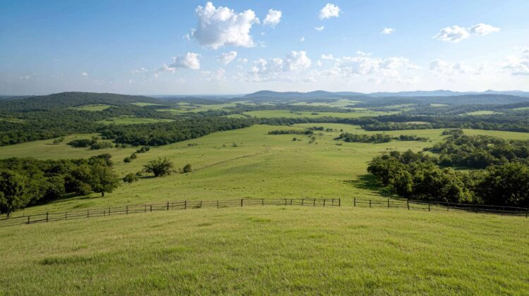 Hilltop Ranch Landscape Scenic Oklahoma Pasture