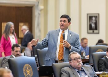 John Pfeiffer on the House of Representatives floor. Photo from the House of Reps website