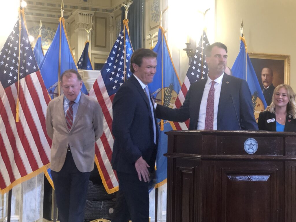 Firehawk's Will Edwards and Gov. Kevin Stitt
