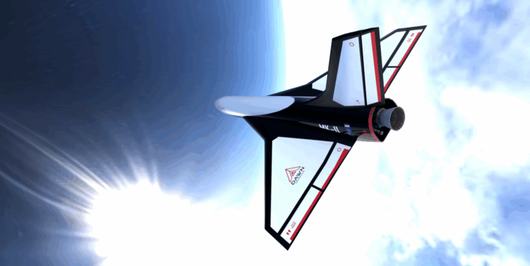 Mk-II Aurora touching the edge of space. Photo from Dawn Aerospace