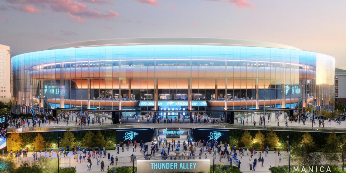 Oklahoma City Thunder arena Thunder Alley rendering