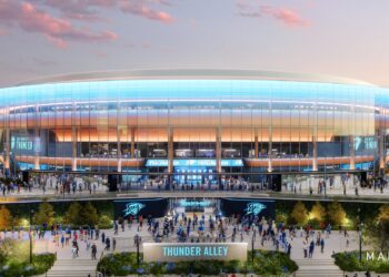 Oklahoma City Thunder arena Thunder Alley rendering