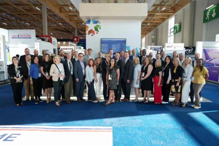 Oklahoma delegation at Paris Air Show. Photo from Oklahoma Commerce
