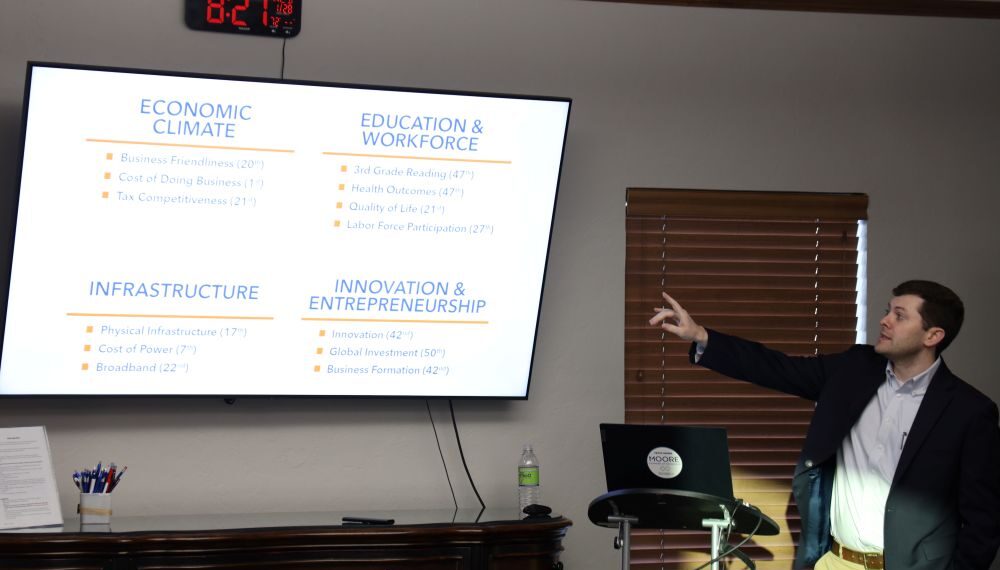 State Chamber Highlights 2026 Agenda at Moore Chamber Eggs & Issues