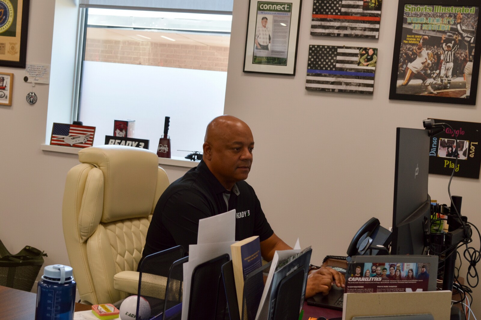Maurice Compton working at his desk in Ready 3’s Oklahoma City headquarters