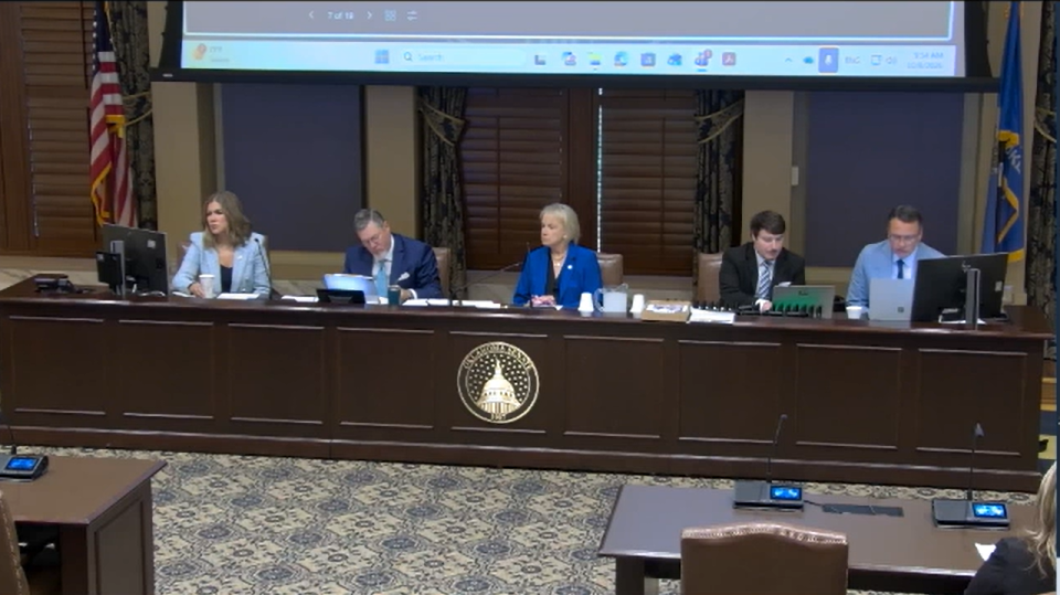 The Senate committee room during the Oct. 8 child care interim study.